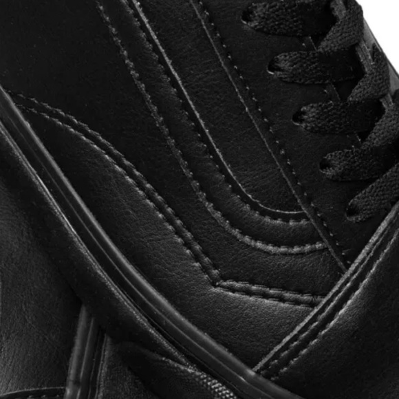 Vans Old Skool Leather Mono Black (Classic Tumble) Men’s/Women’s Sneakers - Picture 10 of 10